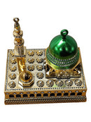 99 Names of Allah Kaba Shape Gold Ornament Wedding Eid Hajj Gift