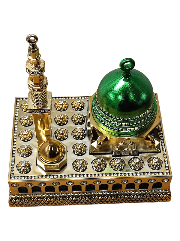 99 Names of Allah Kaba Shape Gold Ornament Wedding Eid Hajj Gift