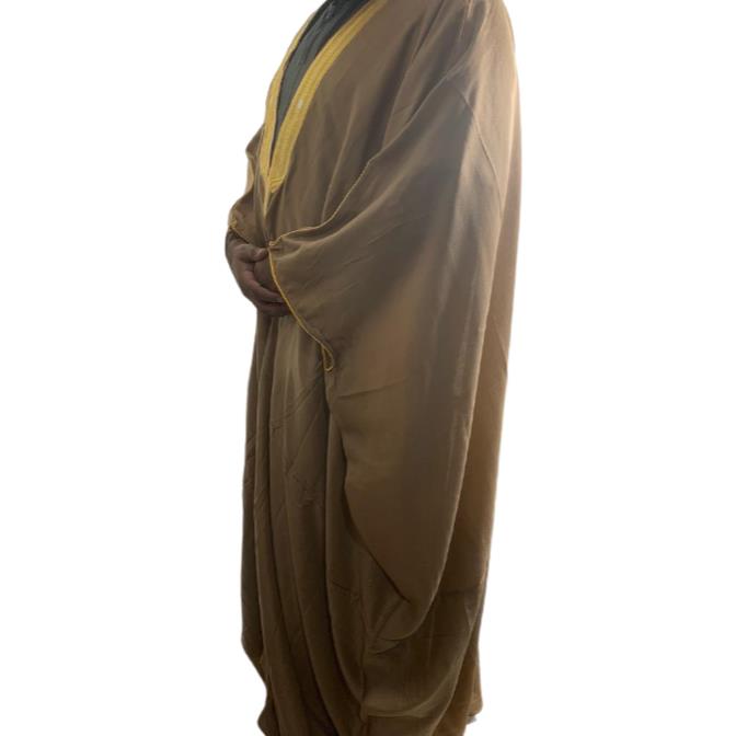 Bisht Cloak Arab Dress Thobe Islam Robe Eid Kaftan Wedding Arabian Men