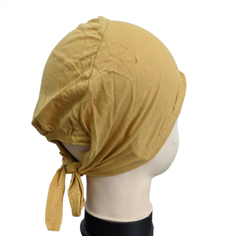 Ladies Bone Bonnet Cap Tie Tube Under Hijab Scarf Band Hat Chemo Girls Women