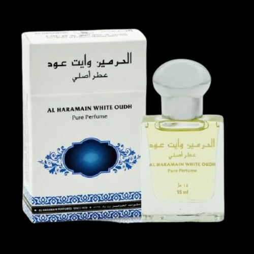 15ml White Oudh Al Haramain Perfume Oil Fragrance Attar Unisex Gift Eid
