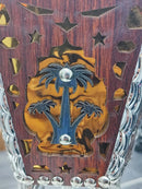 Large Bakhoor Burner Oil Incense Bakhour Syrian Handmade Wooden 16x26cm