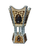 Large Bakhoor Burner Oil Incense Bakhour Syrian Handmade Wooden 16x26cm