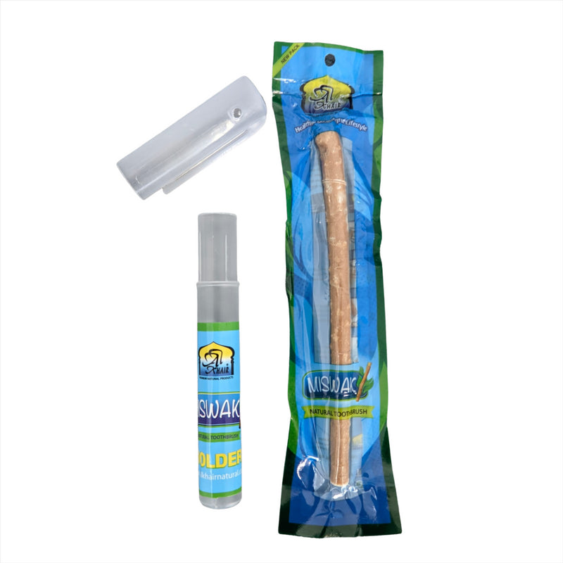Miswak + Holder Miswaak Sewak Siwak Toothbrush Herbal Natural Peelu