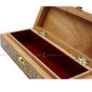 Engraved Wooden Mosaic Jewellery Trinket Box Gift Handmade Inlaid 21x8