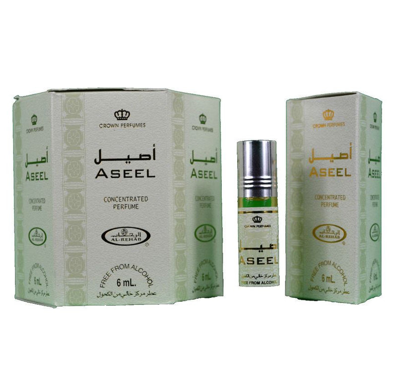 6x6ml Aseel Al Rehab Genuine Perfume Roll On Fragrance Alcohol Free Halal