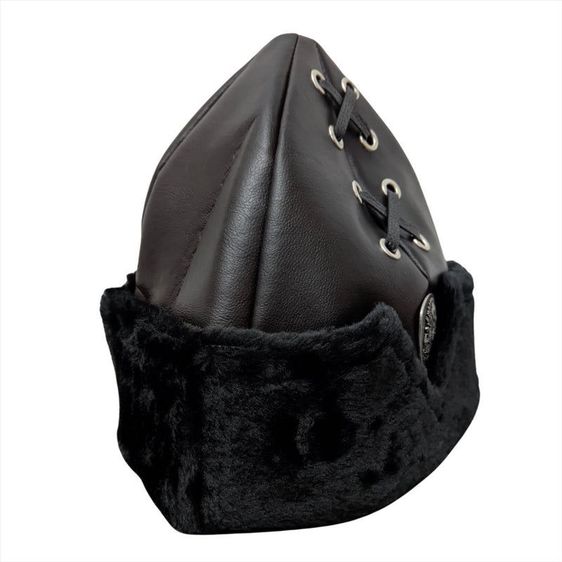Dirilis Ertugrul Hat Men Boys Turkish Ottoman Bork Fur Black Brown