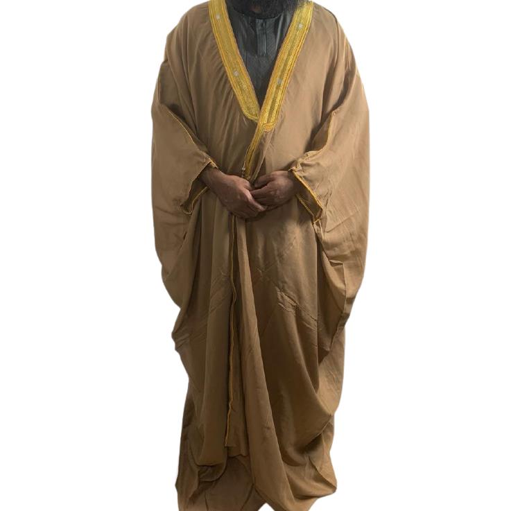 Bisht Cloak Arab Dress Thobe Islam Robe Eid Kaftan Wedding Arabian Men
