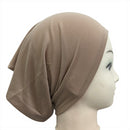 Ladies Bone Bonnet Cap Tie Tube Under Hijab Scarf Band Hat Chemo Girls Women
