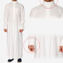 Size 50 to 62 Men White Saudi Jubba Thobe Pocket Jabba Thawb Muslim Gift Eid