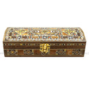 Engraved Wooden Mosaic Jewellery Trinket Box Gift Handmade Inlaid 21x8