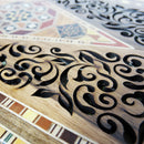 Engraved Wooden Mosaic Jewellery Trinket Box Gift Handmade Inlaid 23x32cm